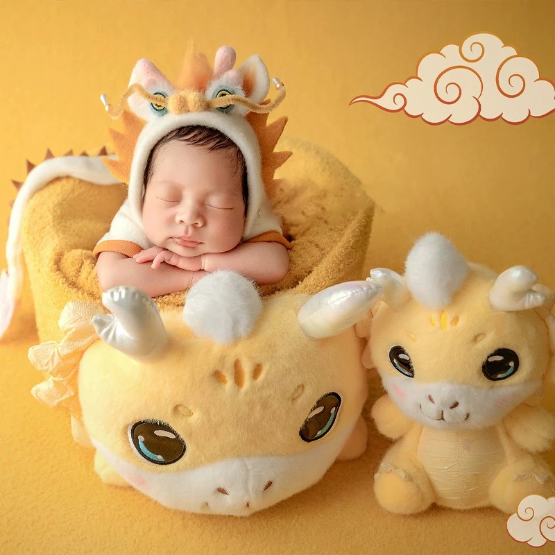 Cartoon Baby Clothing For Photo Infant Dragon Hat Pants Costume Newborn Photography Outfit Baby Boy Girl Shoot Accessories