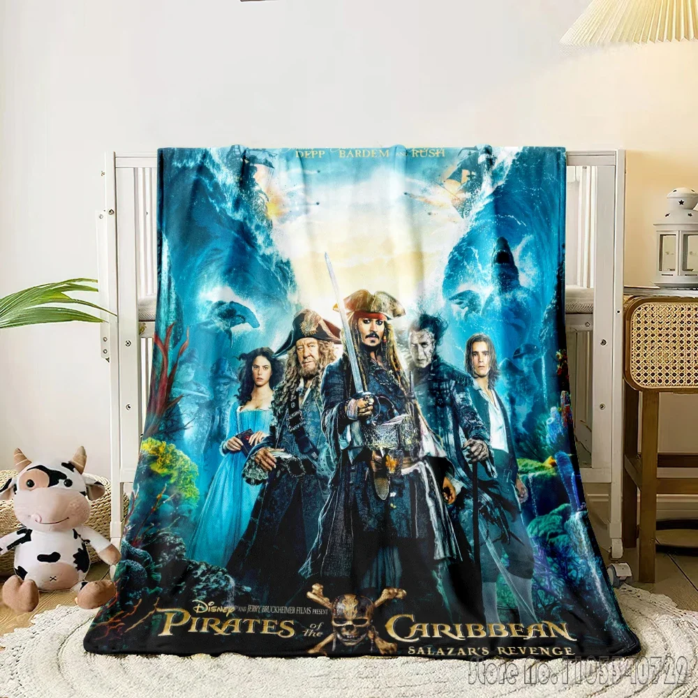 Pirates of the Caribbean 3D Printed Home Cute Kids Blanket Throw for Bed Sofa Decor Fleece Nap Blankets Boys Girls Children Gift