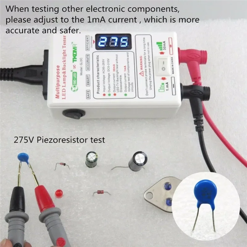 Imagem -05 - Tensão tv Led Backlight Tester Corrente Ajustável Grânulos de Lâmpada Laptop Test Detect Repair Tool 0330v Gj3c-smart-fit