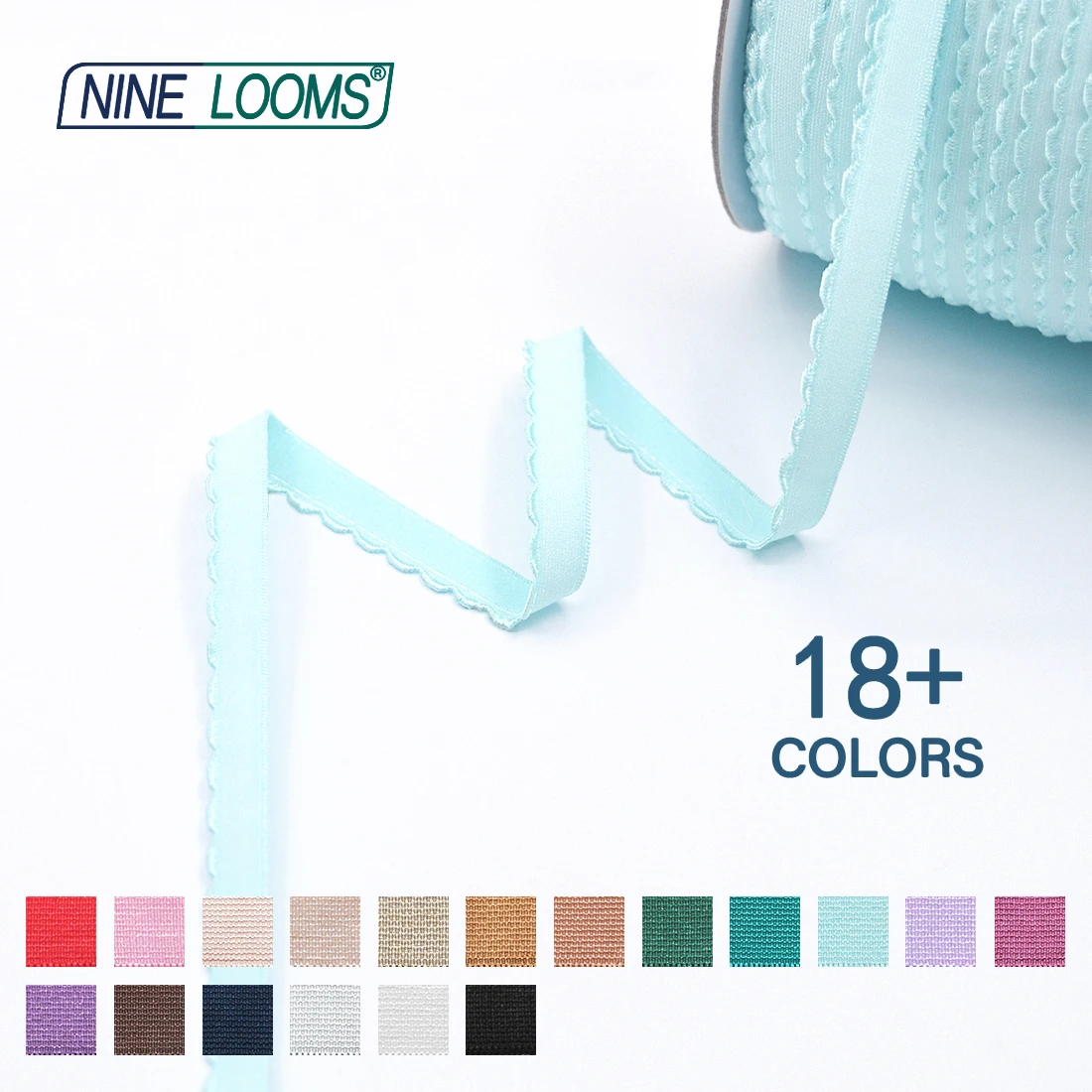 NINE LOOMS Picot BH-Träger, Gummibänder, 3/8 Zoll, 1/2 Zoll, 5/8 Zoll, 10 mm, 13 mm, 15 mm, Plüsch-Schulterband, Dessous-Nähbesätze, 50 100 Yard per Spule – Detail 14