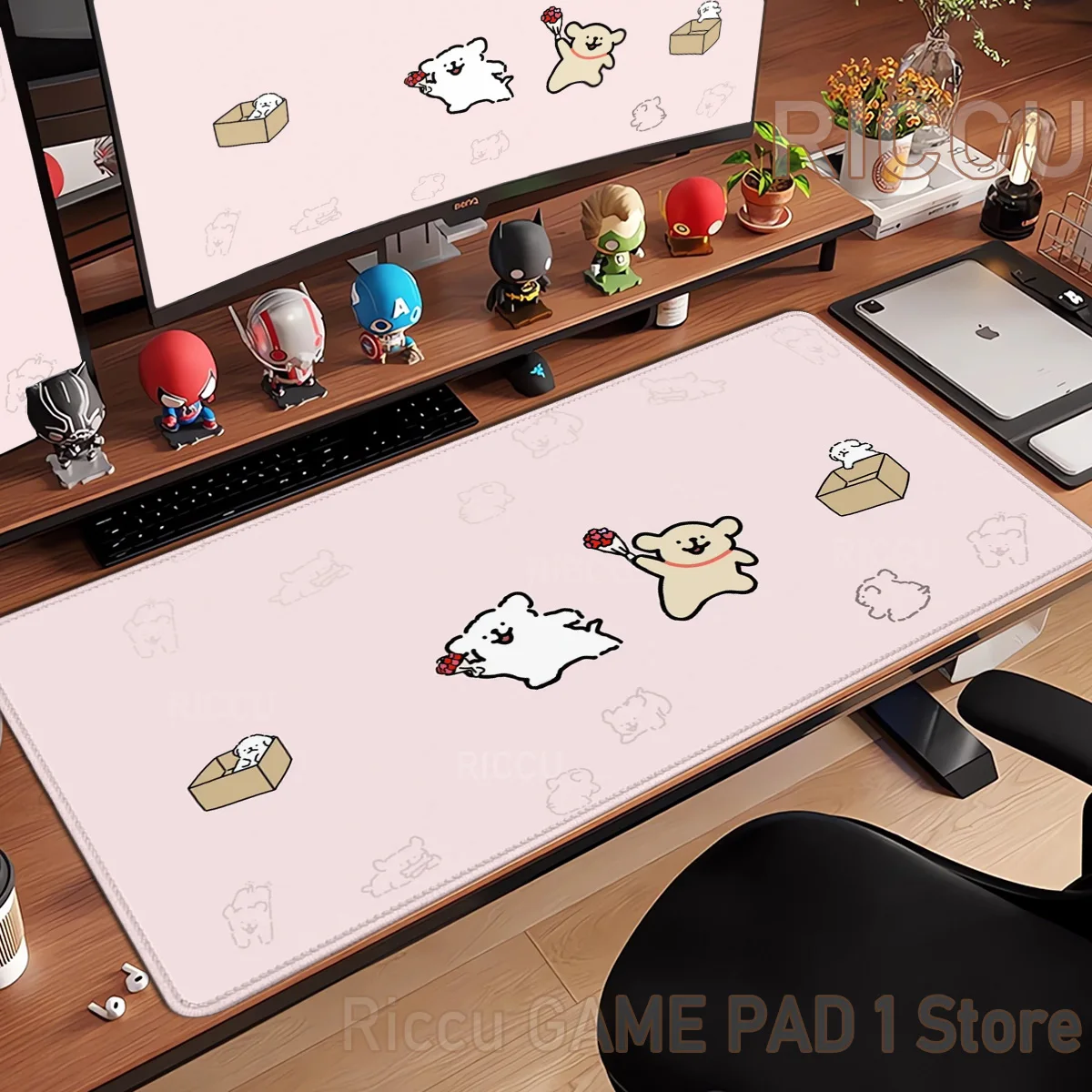 

HD Maltese puppy art Durable Mouse Desktop Pad Pad Fashion Large rubber XXL mouse pad with lock PC Gaming case Esports edge