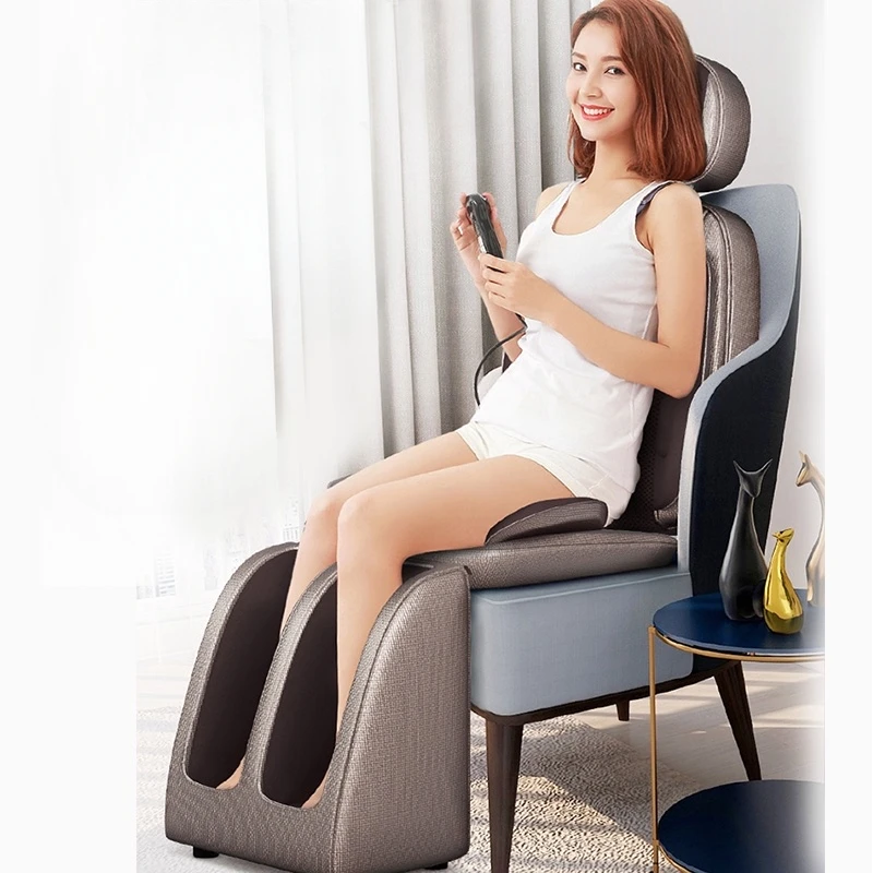 Vibrating Electric Cervical Neck Back Body Massage Chair Muscle Stimulator Heated Remote Control Fatigue Relife Massage Mats