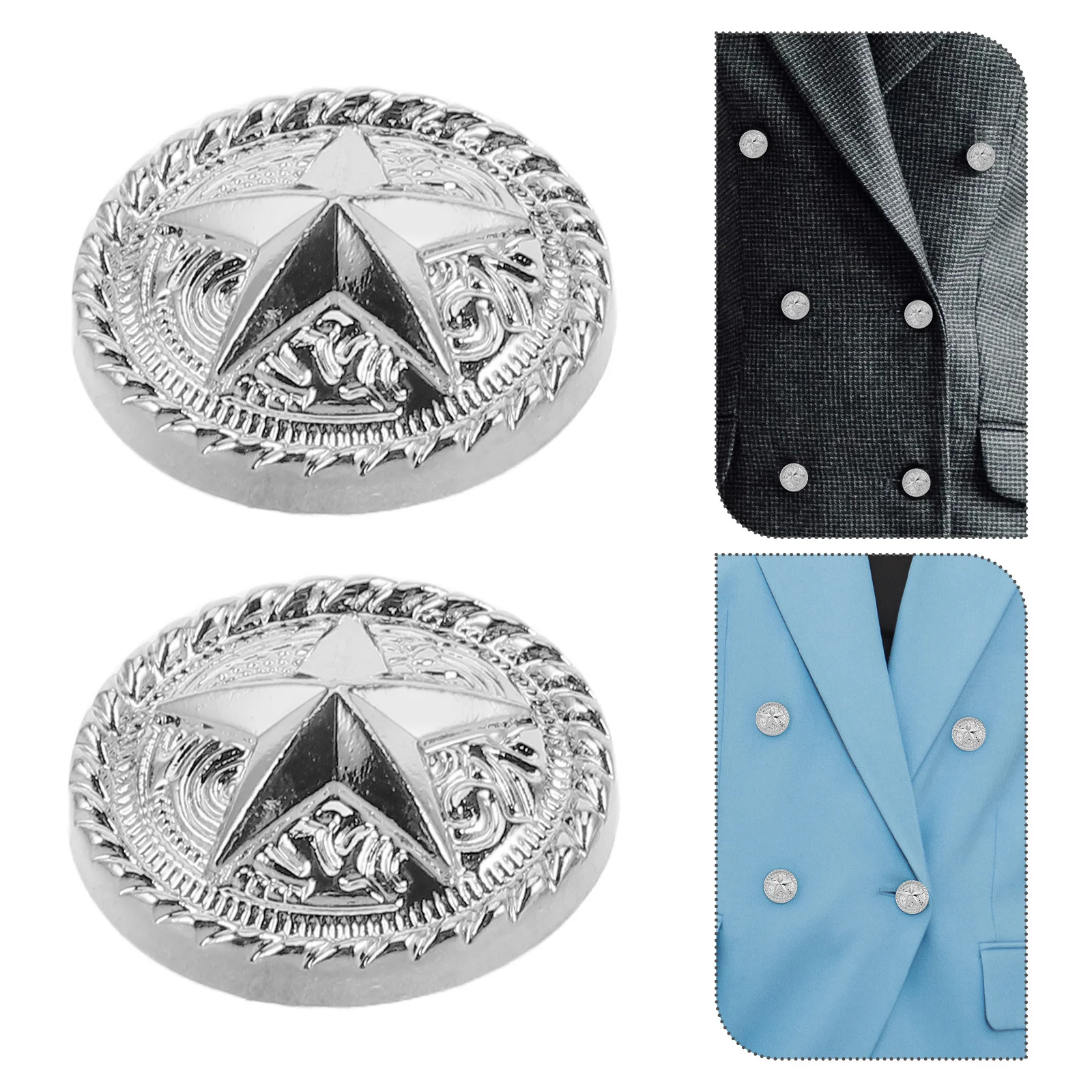 

100Pcs Metal Five Pointed Star Buttons Classic British Design for Coats Blazers Jackets Suits Sewing Accessories DIY Crafts