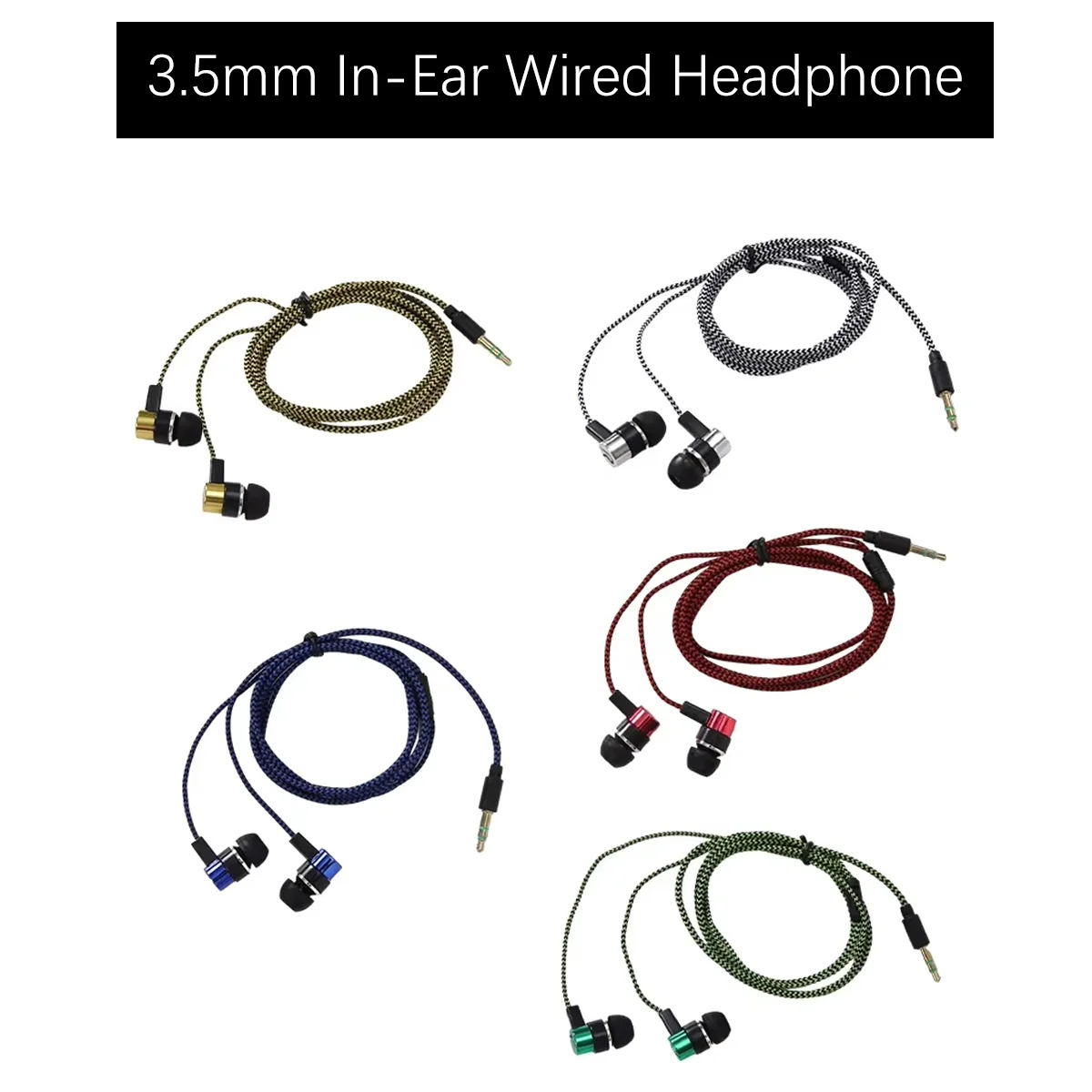 Miwayer 3.5mm Wired In-Ear Earbuds - Superb Bass Stereo Headphones for Superior Sound Quality