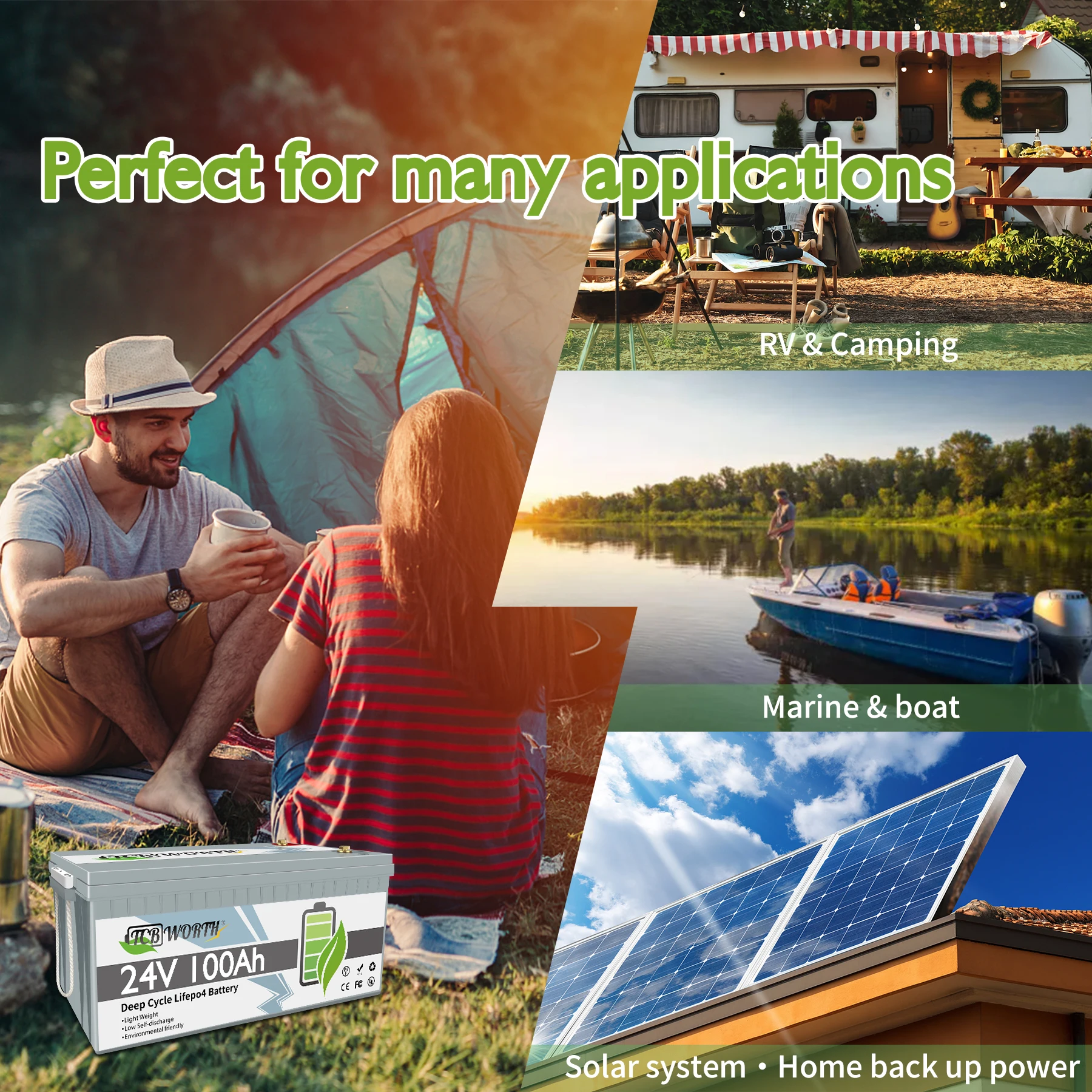 24v 100/200 AH Lifepo4 Battery With Bms 3000+ Deep Cycle Rechargeable Lithium Iron Phosphate Batteries Of Boat,Rv,Solar System