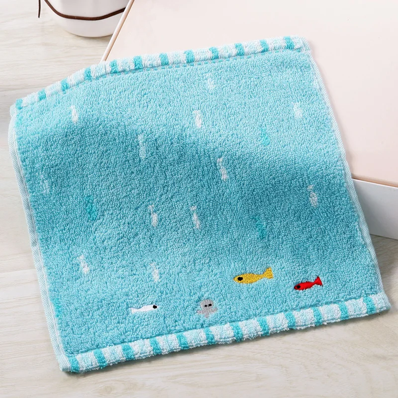 Home Wash Face Towel Hand Towel Kindergarten Baby Wash Face Small Square Towel Children's Cotton Soft Wash Face Towels