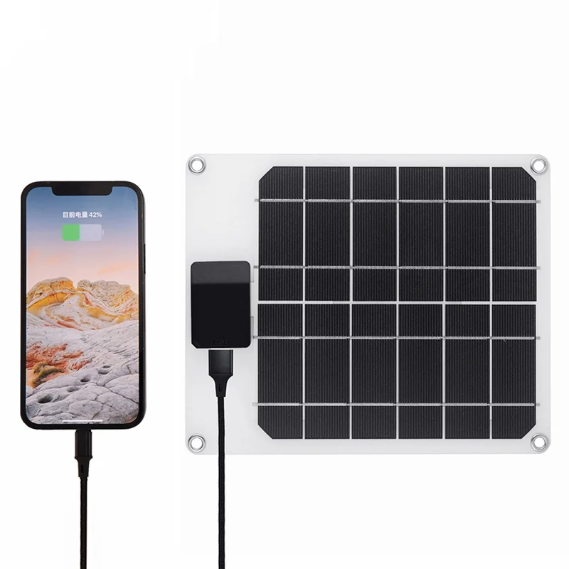 5W Solar Battery Charger Panel Polycrystalline Solar Cell Plate For Outdoor Camping Power Bank, Durable Fine Workmanshipab13