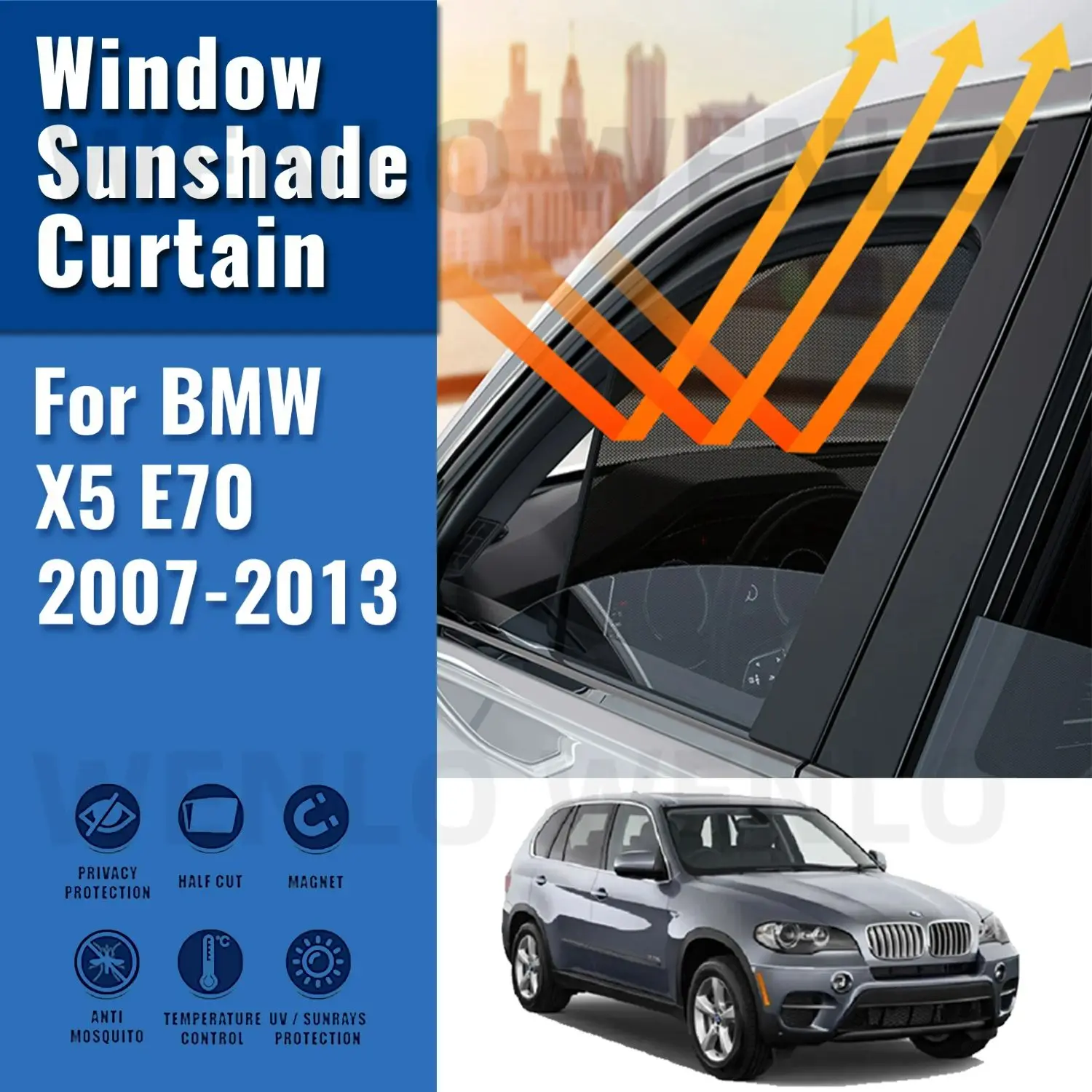 

For BMW X5 E70 2007-2013 Car Sunshade Front Windshield Accessories Vehicle Curtain Side Window Sun Shade Visor Protector