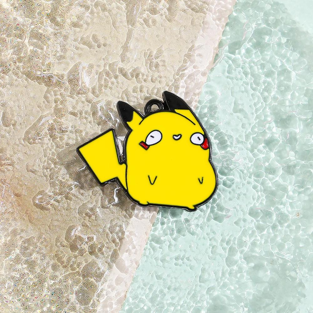 

10 шт. мультяшных эмалевых подвесок с персонажами покемонов (Пикачу), для творчества и рукоделия