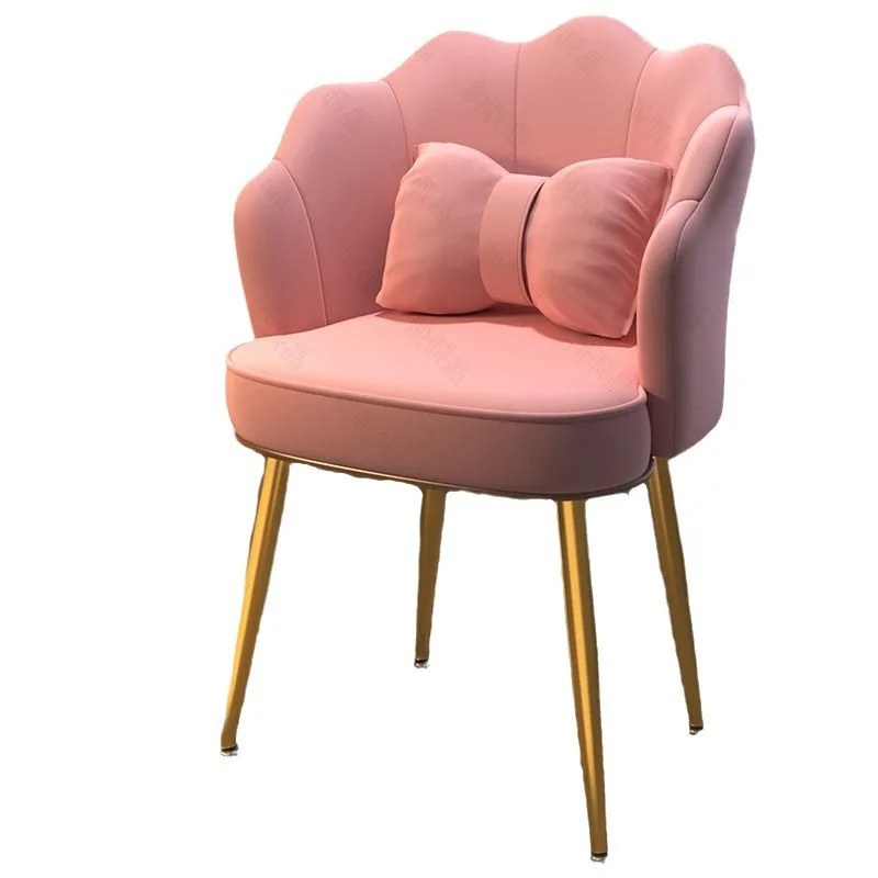 Light luxury simple ins makeup chair household bedroom backrest chair simple manicure dresser stool