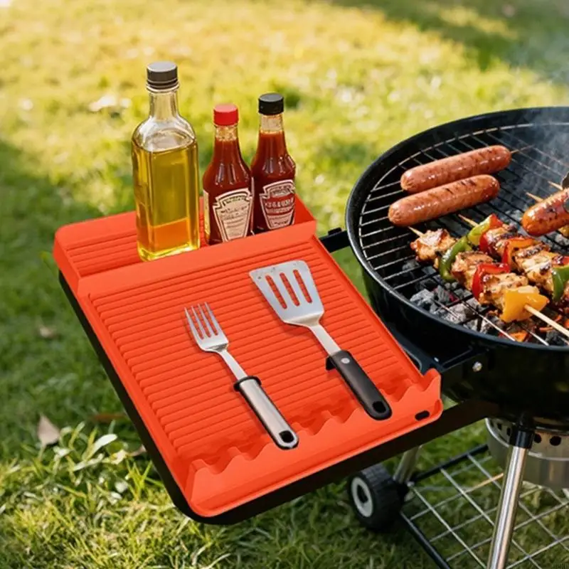 62KD Flat Texture Kitchen Roasting Tray With undulating Design For Storing Turners And Cooking Items
