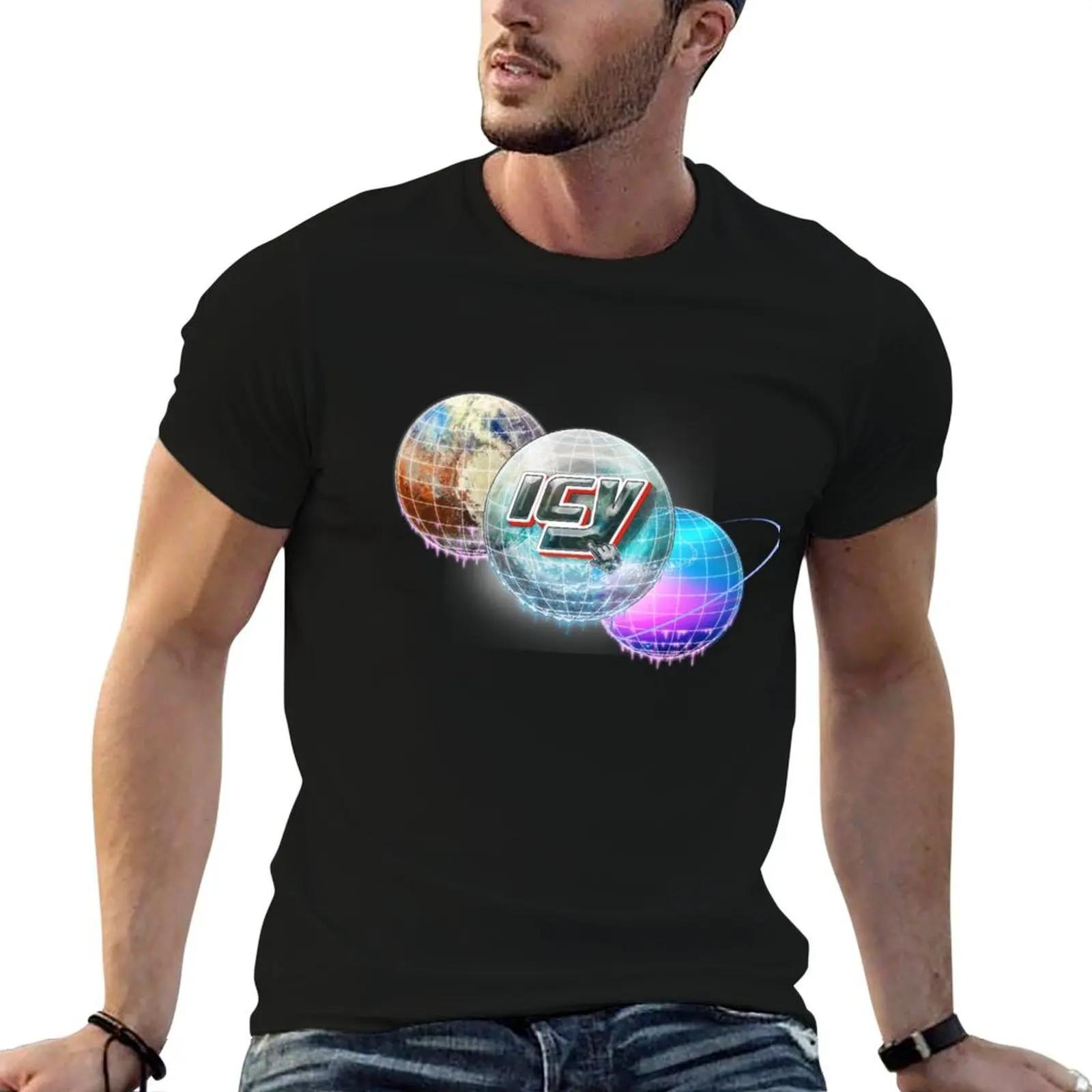 IcySpheres T-Shirt Trendy Pattern T-Shirt for Men