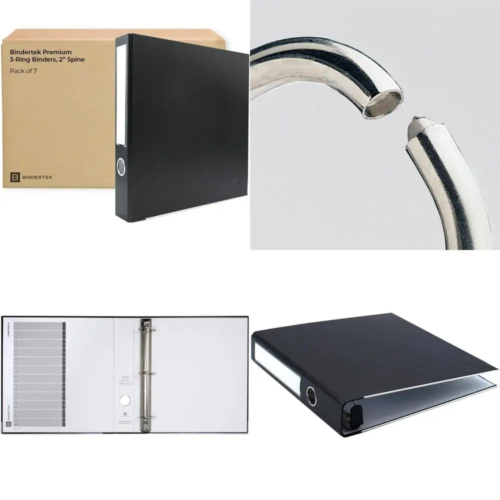 

Переплеты премиум-класса с 3 кольцами, 7 шт., черные, 2-дюймовый позвоночник, вмещает 325 листов, D-образные кольца диаметром 1,25 дюйма, текстированная льняной покрытие, усиленная сталь