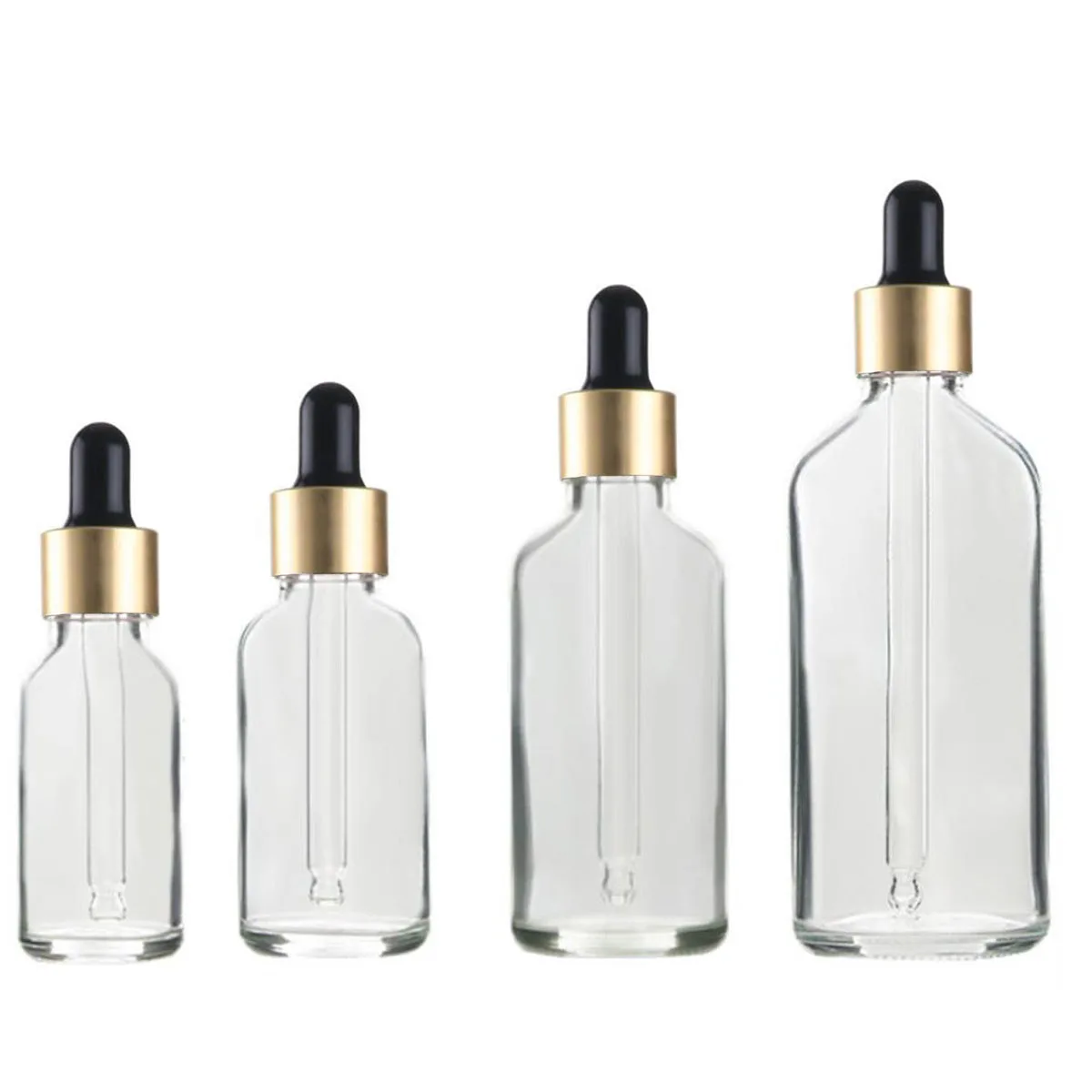 5/10/15/30/50/0ml Clear Glass Dropper Bottle Jars Vials With Pipette For Cosmetic Perfume Essential Oil Liquid Empty Eye Drop