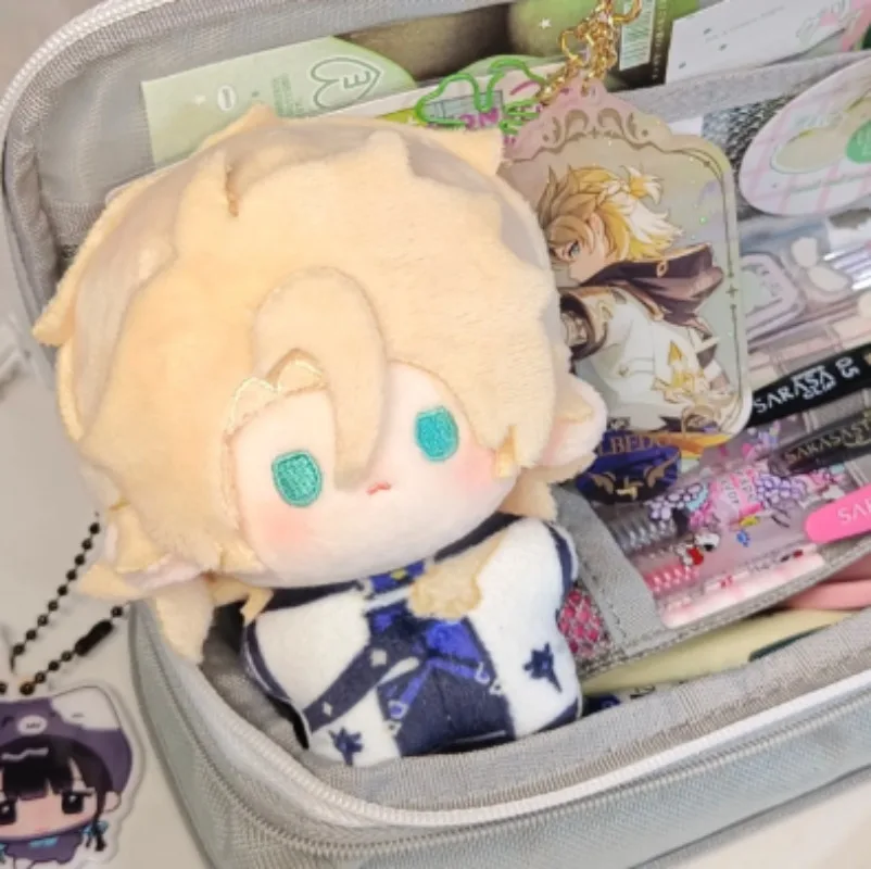 

10cm Albedo Figure Maumet Cosplay Printed Cotton Puppet Pendant Genshin Impact Cartoon Keyring Bag Charm Hang Decor Ornaments
