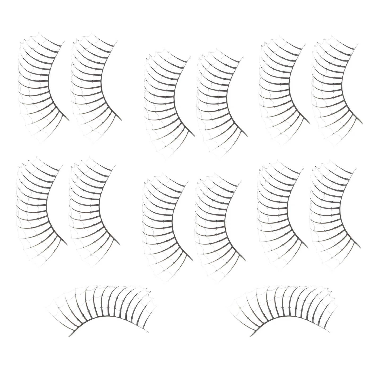 7Pairs Halloween Falsche Wimpern Kreative Übertrieben Dichten Wimpern Cosplay Leistung Party Maskerade Frauen Goth Zubehör