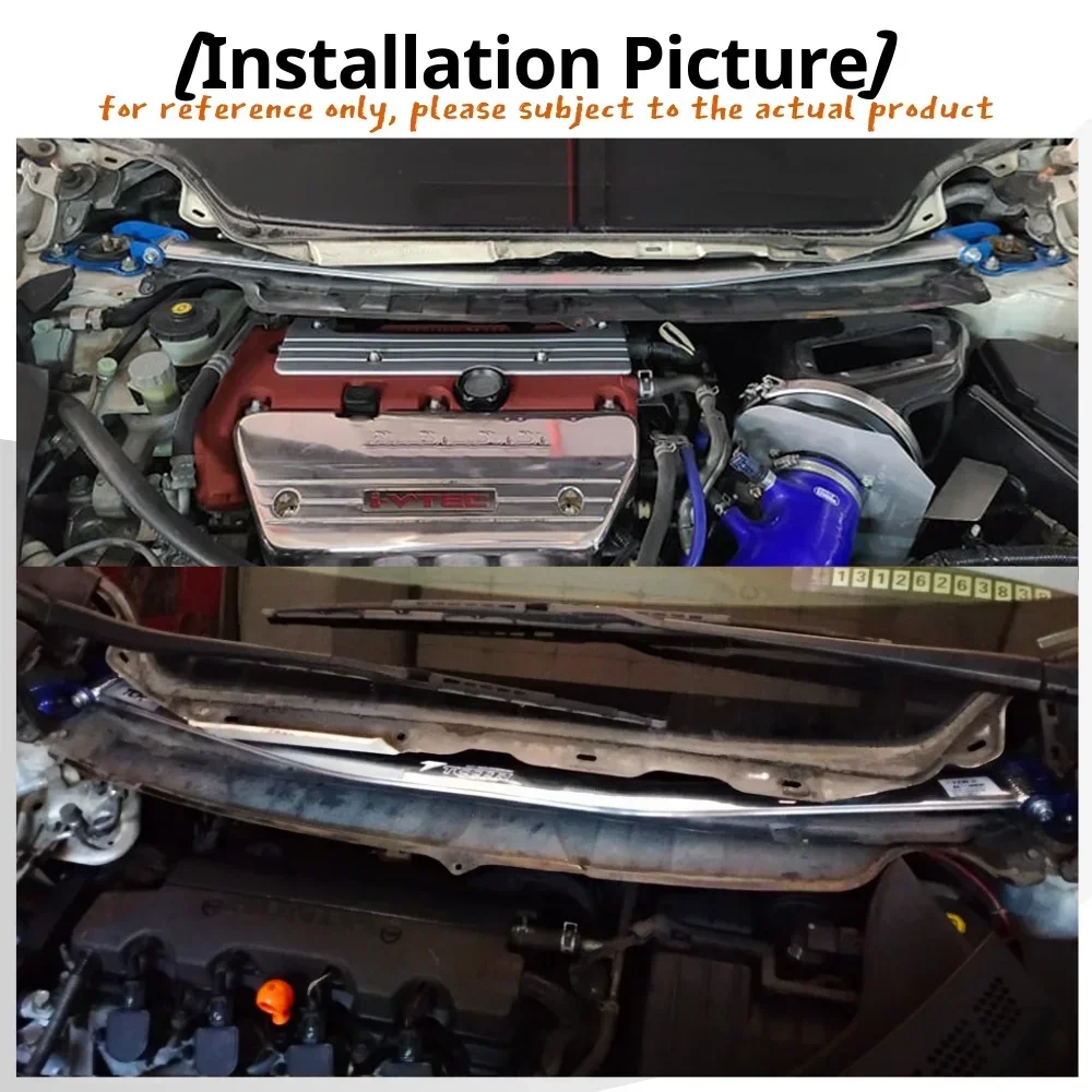 Front Strut Bar Tower Brace for Honda Civic MK8 2005-2011 Racing Engine Aluminum Alloy Stabilized Anti-Roll Sway