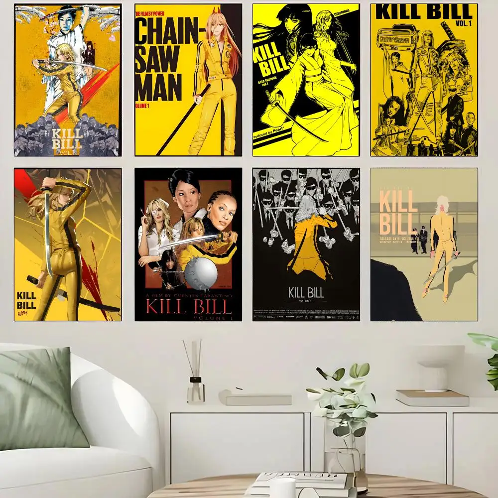 Movie K-Kill Bill Poster Self-adhesive Advanced Aesthetic Printing Paper Wall Art for Living Room Home Decor