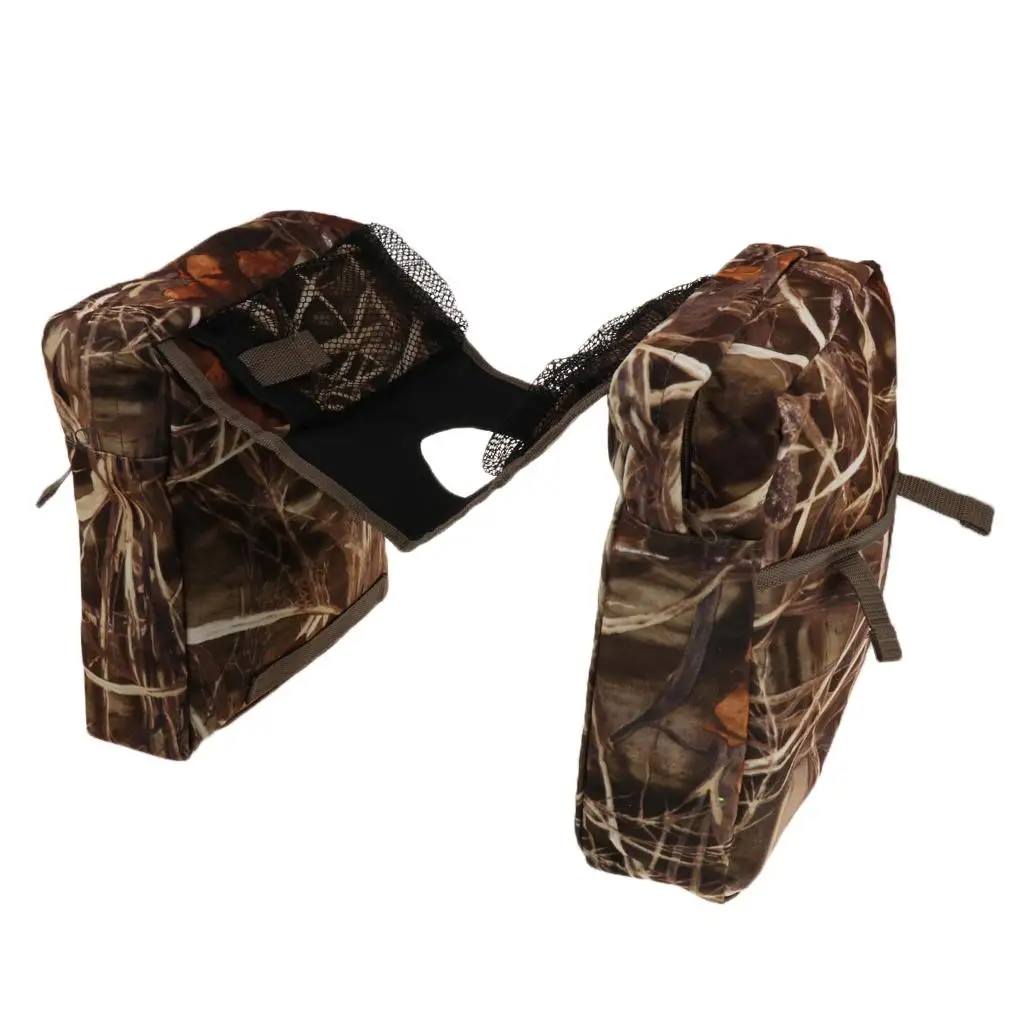 

Large Waterproof ATV Tank Bag Canvas Organizer with Multiple Pockets Saddle Storage for UTV Quad Outdoor