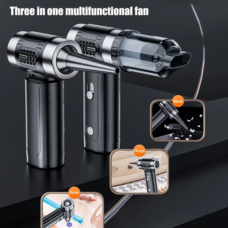 

3 In 1 Integrated Suction And Blowing Fan Vacuum Combination Vacuum Cleaner USB Charging Small Car Household Vacuum Cleaner