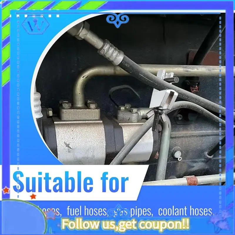 

M46K-Brake Line Clamp, 2 Pcs Hose Pinch Clamp Pliers, Metal Brake Line Clamp Suitable For Flexible Hoses Fuel Hoses Easy Install