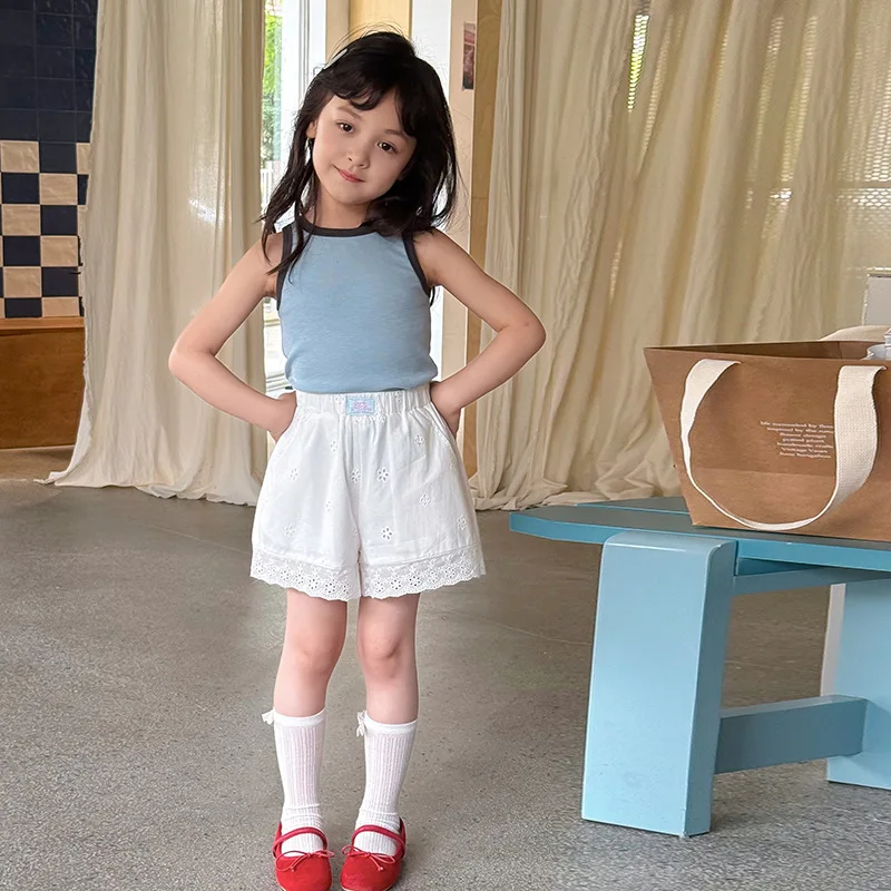 

Детская одежда, летние майки, освежающий топ без рукавов в корейском стиле, контрастные майки для мальчиков и девочек