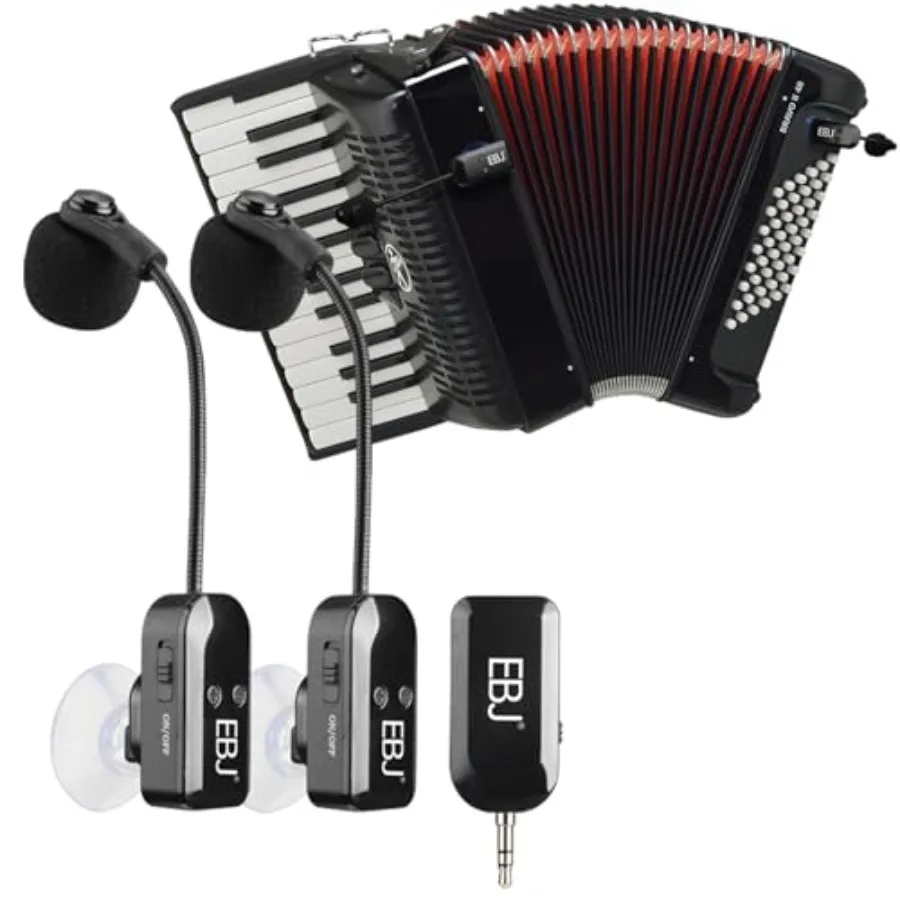 

2.4G Instrument Microphone Receiver with Detachable Suction Cup for Guitar Violin Cello Accordion Speakers Pickup Stage Perform