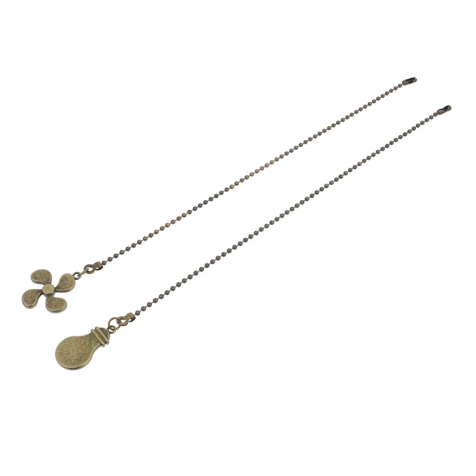 2Pcs Ceiling Fan Chain Extension Pull Pendant with Ball Beads for Fan Light Chandelier High Ceiling Lamp Non-Deformable Alloy