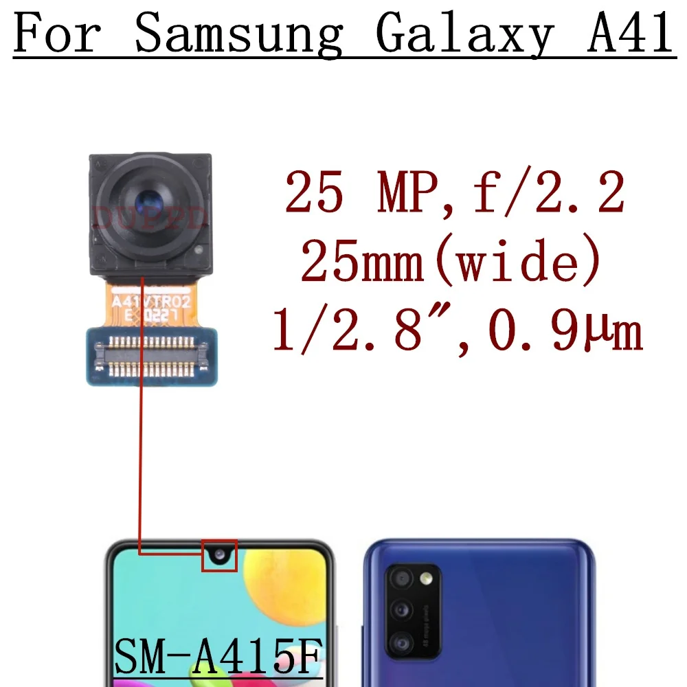 

Front Rear Camera For Samsung Galaxy A41 SM-A415F/DS Backside Frontal Selfie Wide Back Facing Camera Module Replacement Parts