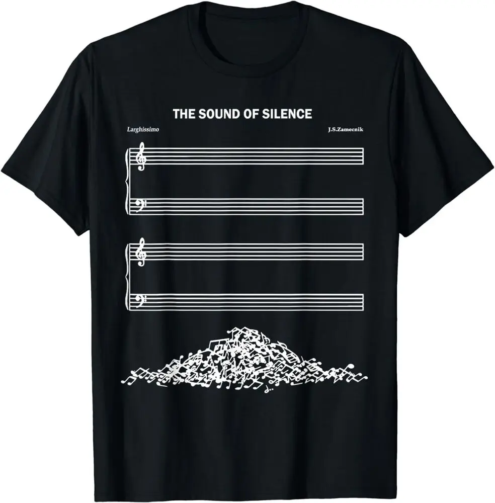 The Sound Of Silence Music Lover Cool Gift musicista t-shirt Summer Tees Cotton Luxury brand vintage oversize