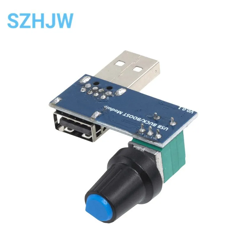 DC 5V USB Fan Stepless Speed Controller Regulator with Switch Speed Module Fan Governor Volume Regulator Board