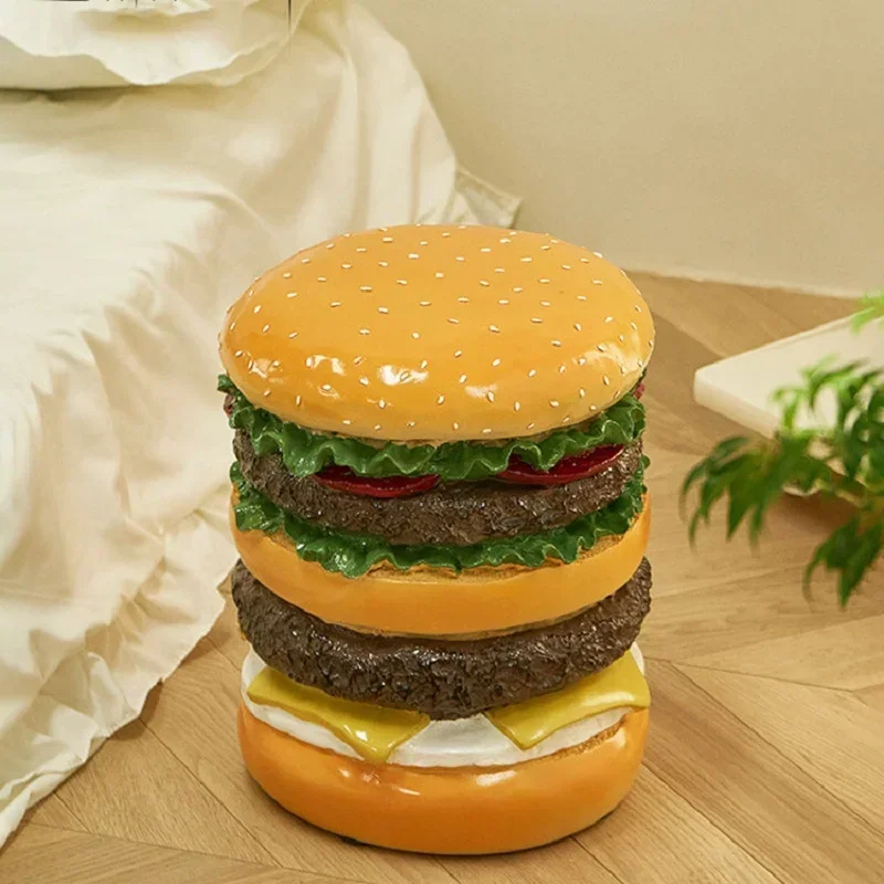 Modern Minimalist Stool Burger Corn Creative Shoe Changing Net Red Ins Wind Seat Living Room Decoration Ornaments Dropshipping