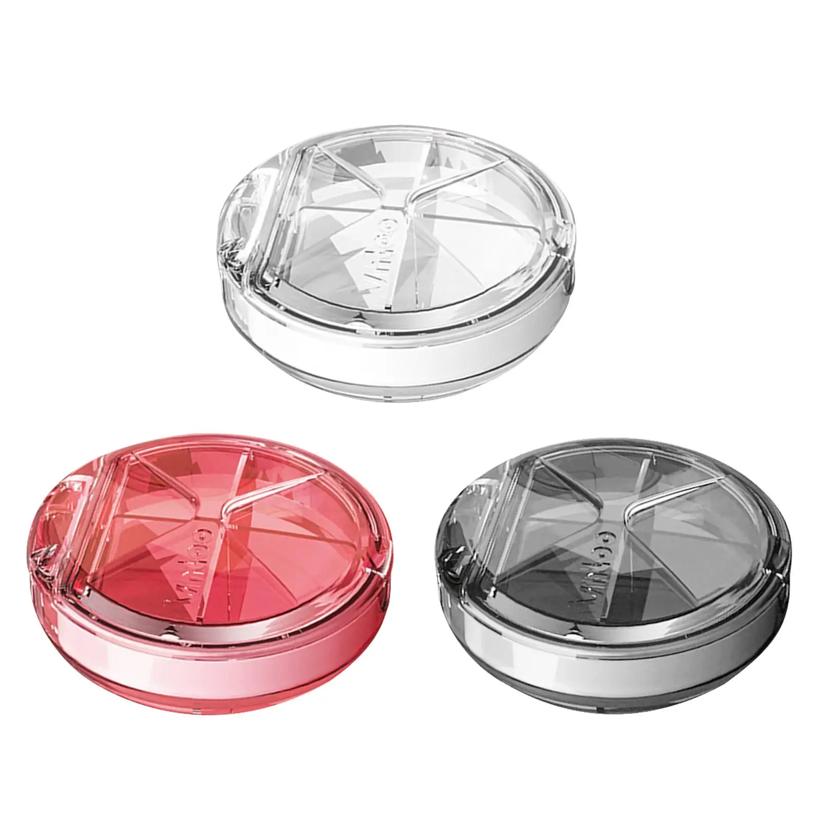 Portable Pill Box Organizer 4 Grids Compact for Outdoor Travel