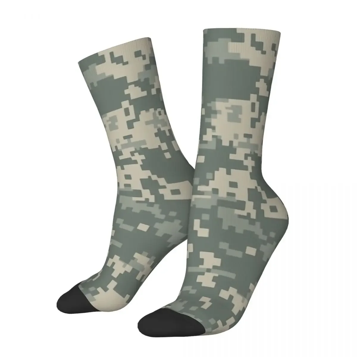 Happy Funny Men's Socks Army ACU Vintage Harajuku Camo Camouflage Street Style Novelty Crew Crazy Sock Gift Pattern Printed