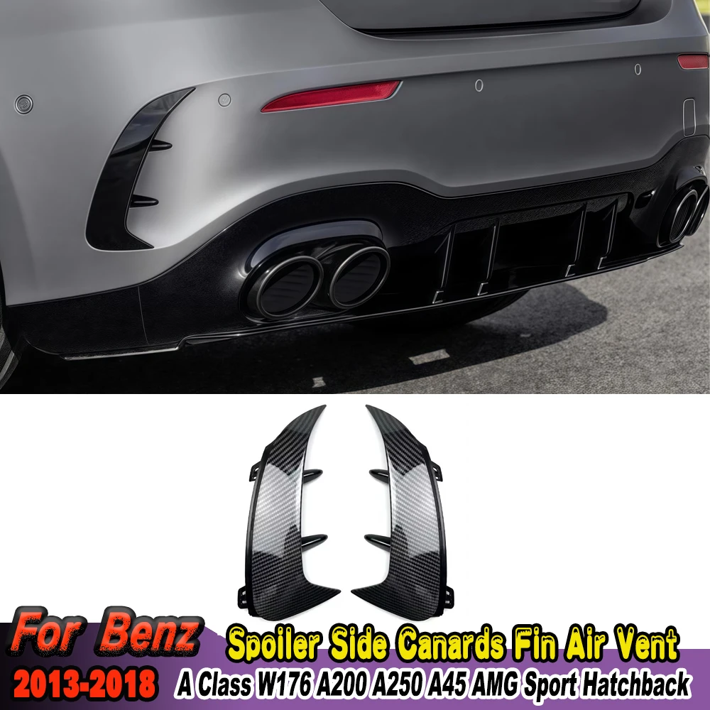 Rear Bumper Spoiler Side Canard Air Vent For Mercedes-Benz CLA W177 2019+ Hatchback A45 A35 A180 A200 A220 AMG Canards Splitters