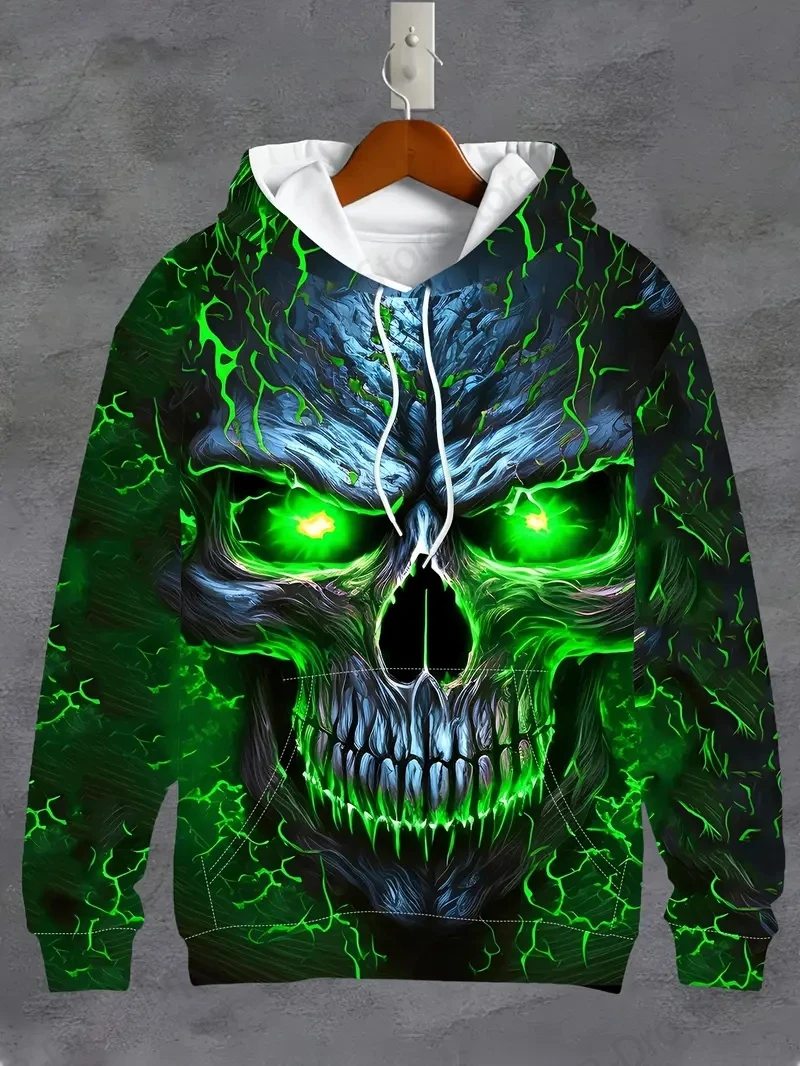 هالوين الجمجمة هوديس البلوز الرجال النساء موضة هوديس الهيكل العظمي ثلاثية الأبعاد طباعة رجالي هوديي المتضخم الملابس الخريف الشتاء جديد
