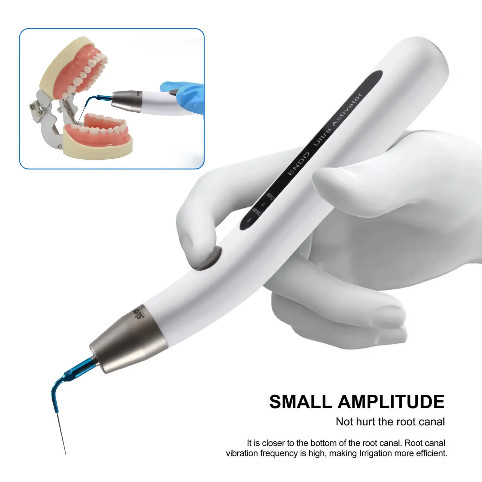 

Dental Endo Ultra Activator Ultrasonic Irrigator Root Canal Sacling Handpiece/3PCS Tips