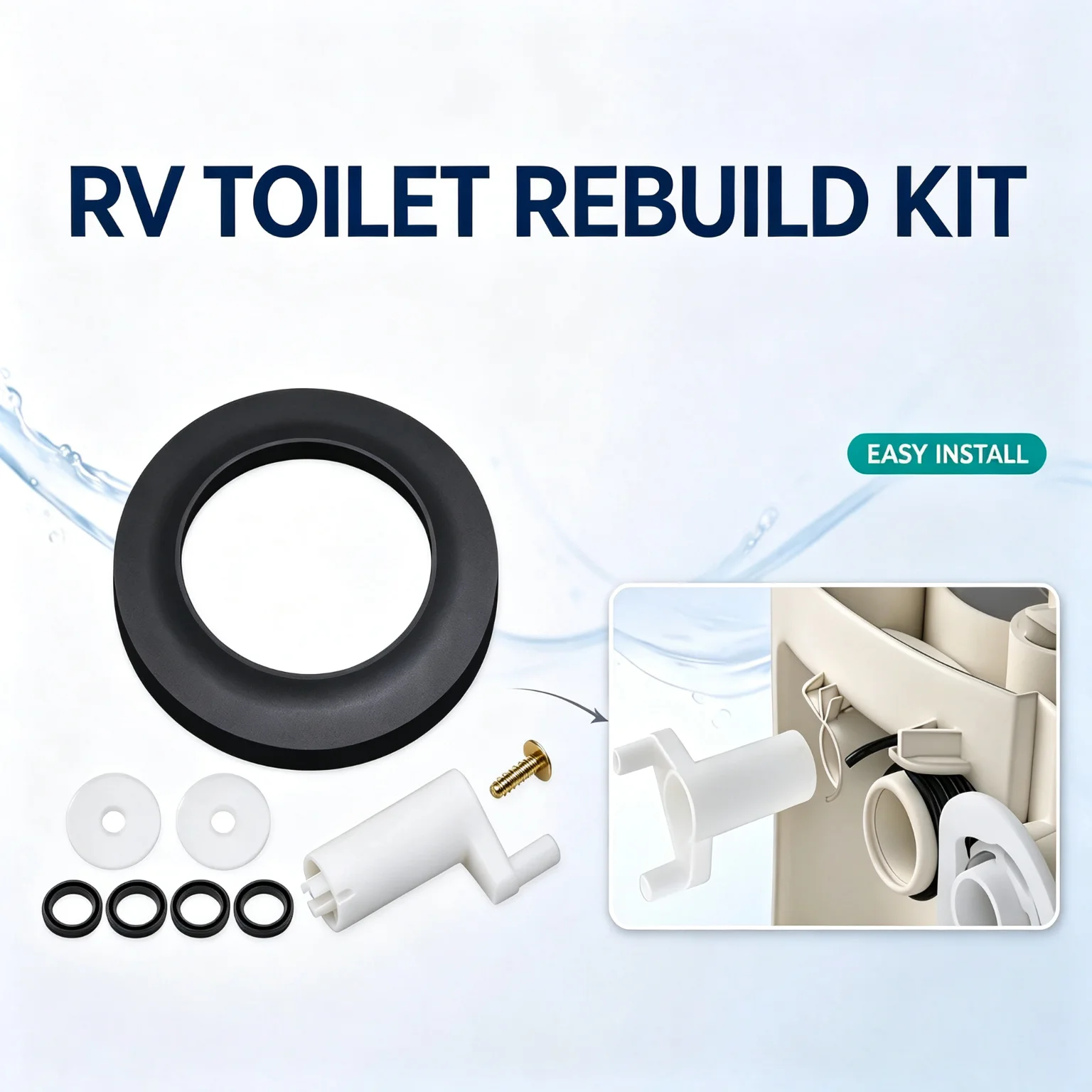 For Camper RV Toilets Toilet Waste Ball Drive Arm Repair Kit 42048 Replacement Part For Trailer Bathroom Toilet Accessory