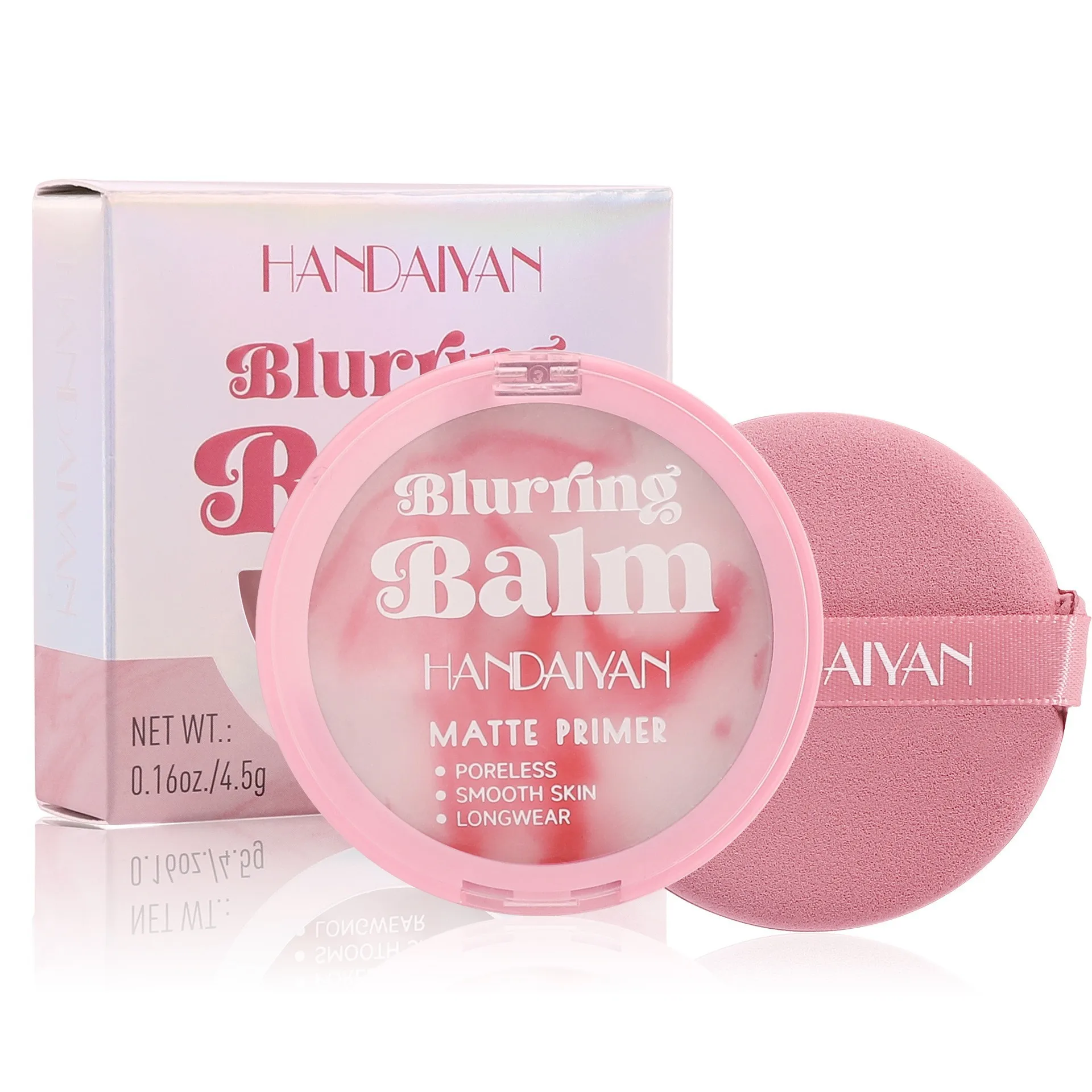 

HANDAIYAN 5 Color Matte Primer Makeup Control Oil Powder Cake Sweat-proof Lasting Fixed Makeup Powder Cream Talc Free
