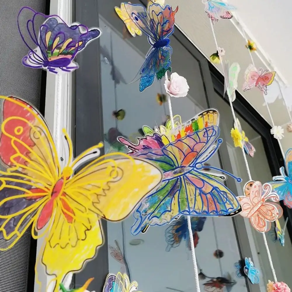 Double Layer Paper Butterfly DIY Material DIY Handmade Three-dimensional Drawing Paper Transparent Hand Drawn Hand Drawn Paper