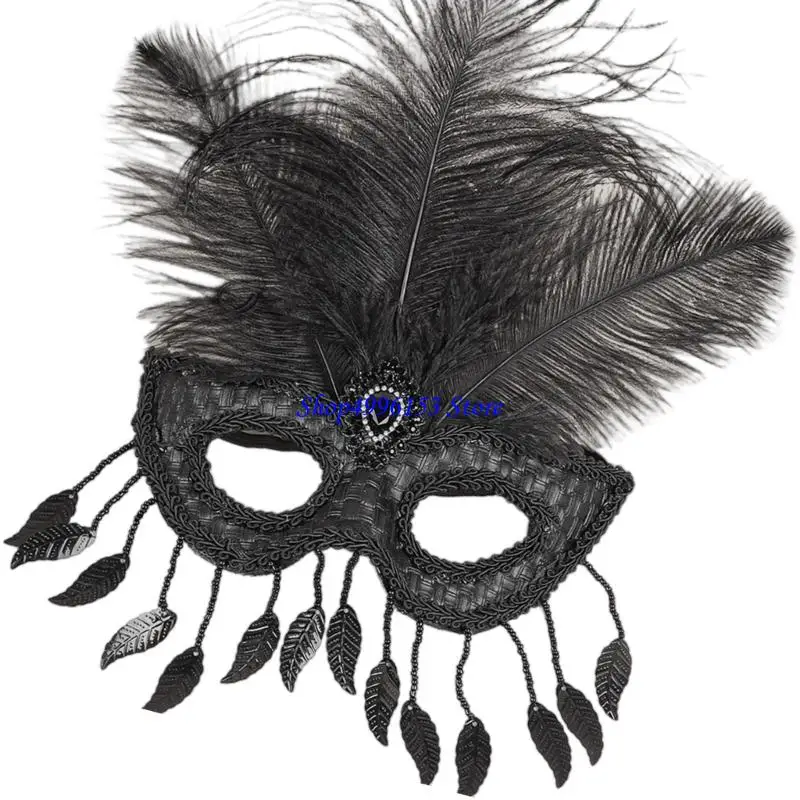 

Q0KE Festive Adorned Half Eye Cover Lightweight Halloween Costume Accessory For Masquerade Balls Themed Event
