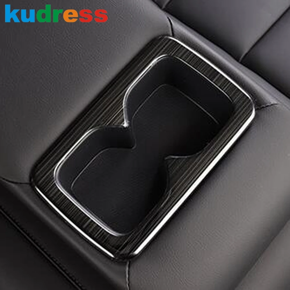 For Nissan Sentra Bluebird Sylphy 2020-2022 2023 2024 Black Car Rear Seat Water Cup Holder Frame Cover Trim Interior Accessories