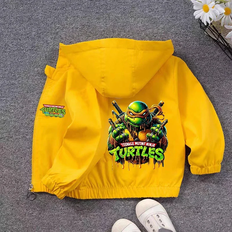 Teenage Mutant Ninjas Tmnt Children Boy Hooded Jacket Coat Autumn Baby Cartoon Zipper Long Sleeve Casual Clothing Kids Outerwear 5
