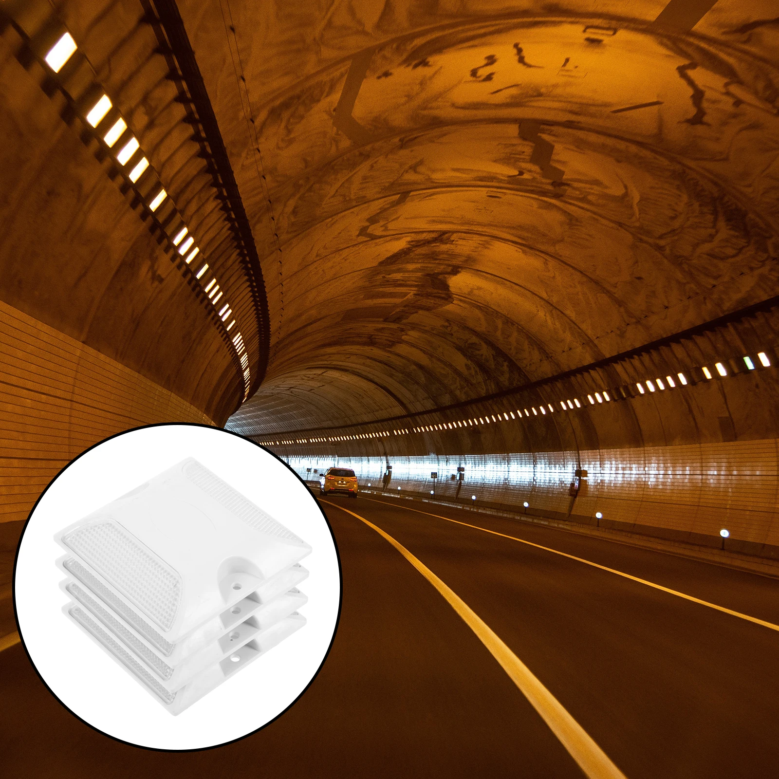 4 قطعة علامات كفاف عالية الوضوح ترصيع الرصيف العاكسة لمدخل الممر علامات السلامة على الطرق المرور في الهواء الطلق #5