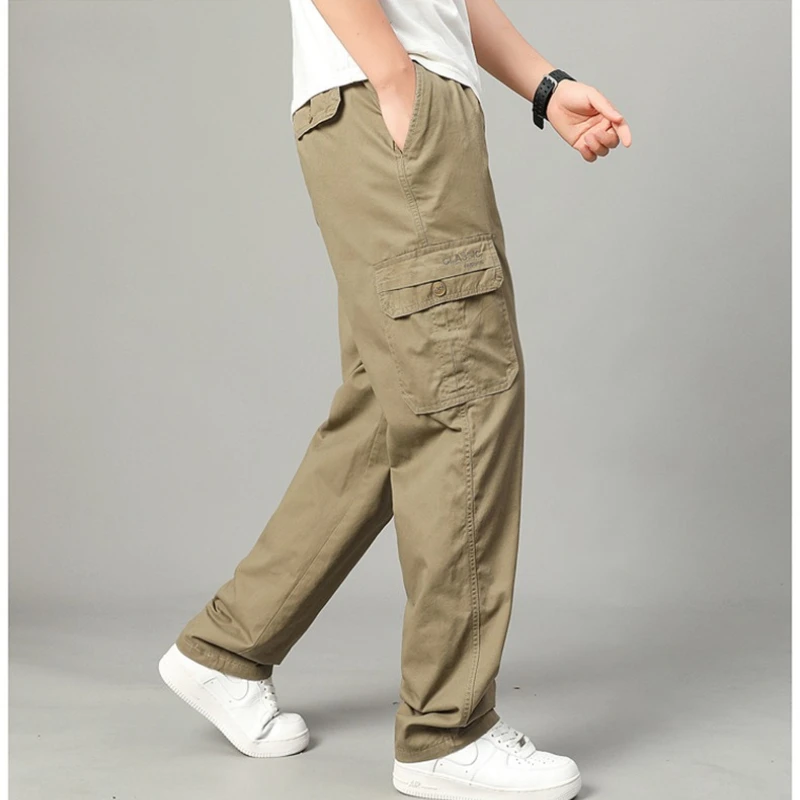 

Men's Cotton Workwear Pants Autumn Cargo Pants New In Large Size 6XL Casual Climbing Joggers Sweatpants Hombre Work Trousers Men