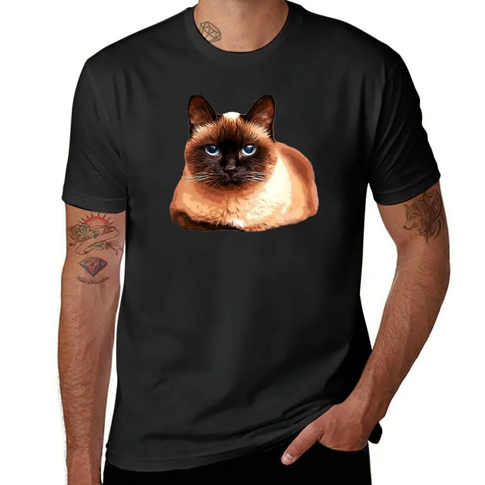 Siamese Cat T-Shirt vintage funnys workout shirts for men