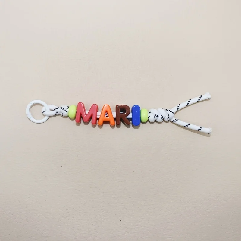 Custom Acrylic Colored Letter Keychain, Personalized Charm