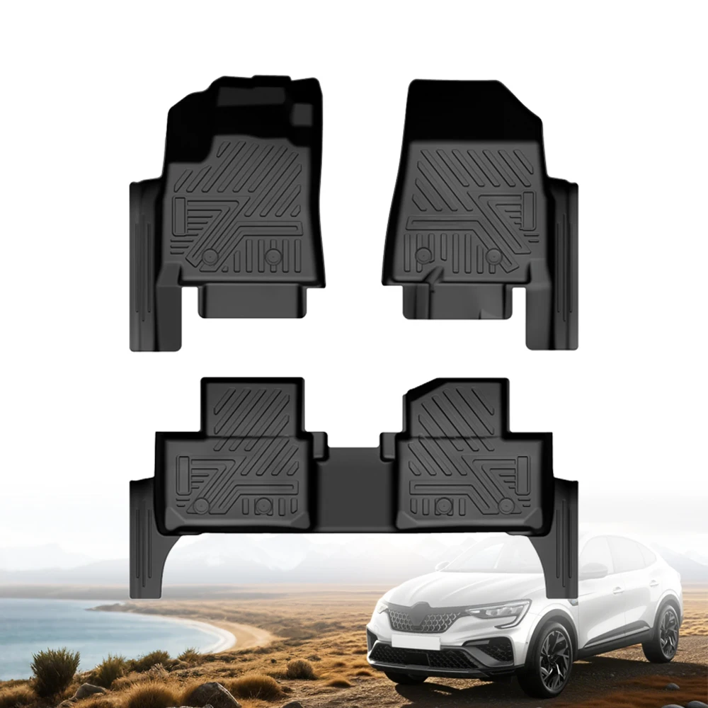 KQX Brand Custom 5d Tpe Anti-Slip Vehicle Foot Mat Waterproof Car Floor Mats Fit for Renault Arkana 2025