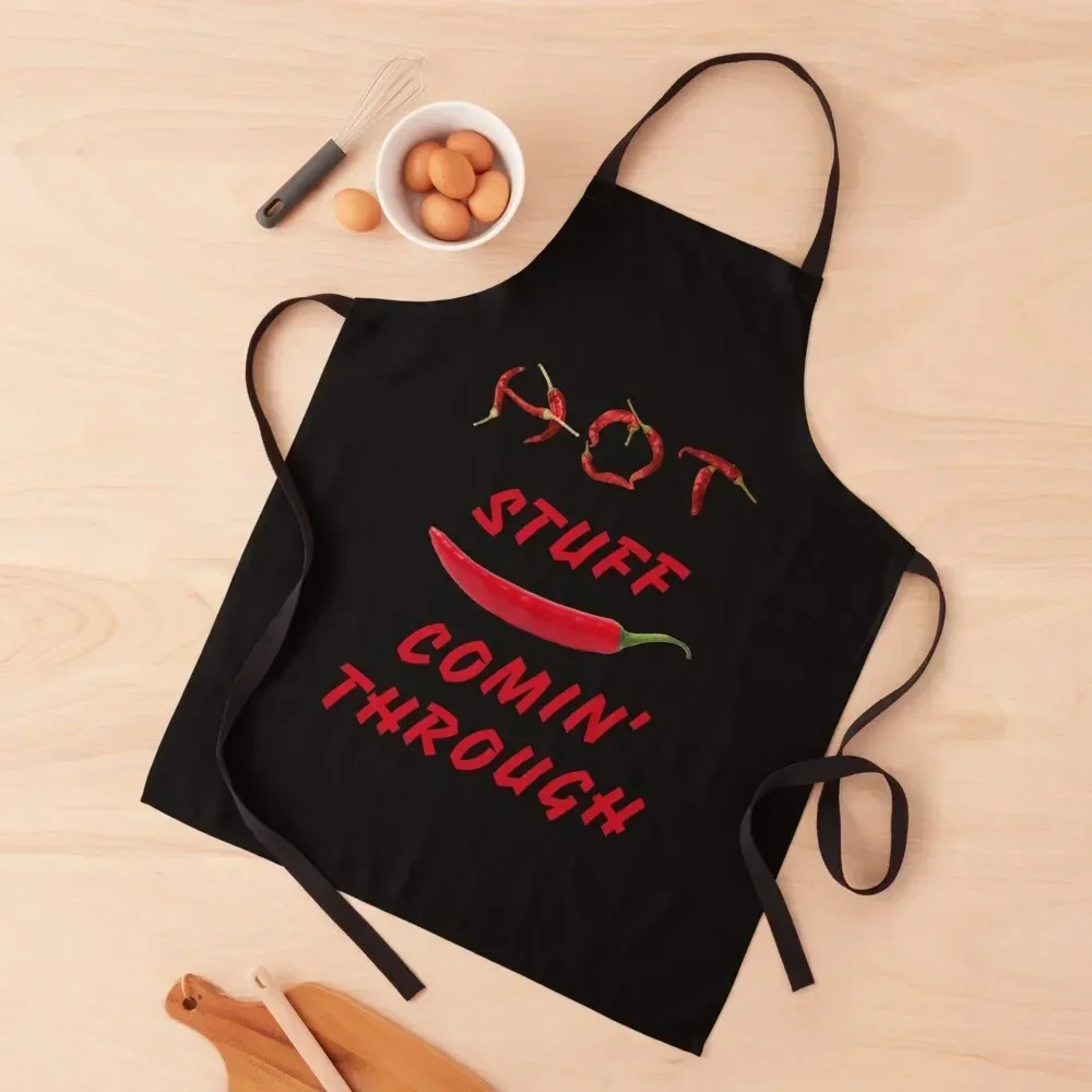 

Hot stuff comin' through. Apron For Kitchen For Woman Kitchen Things painting Apron