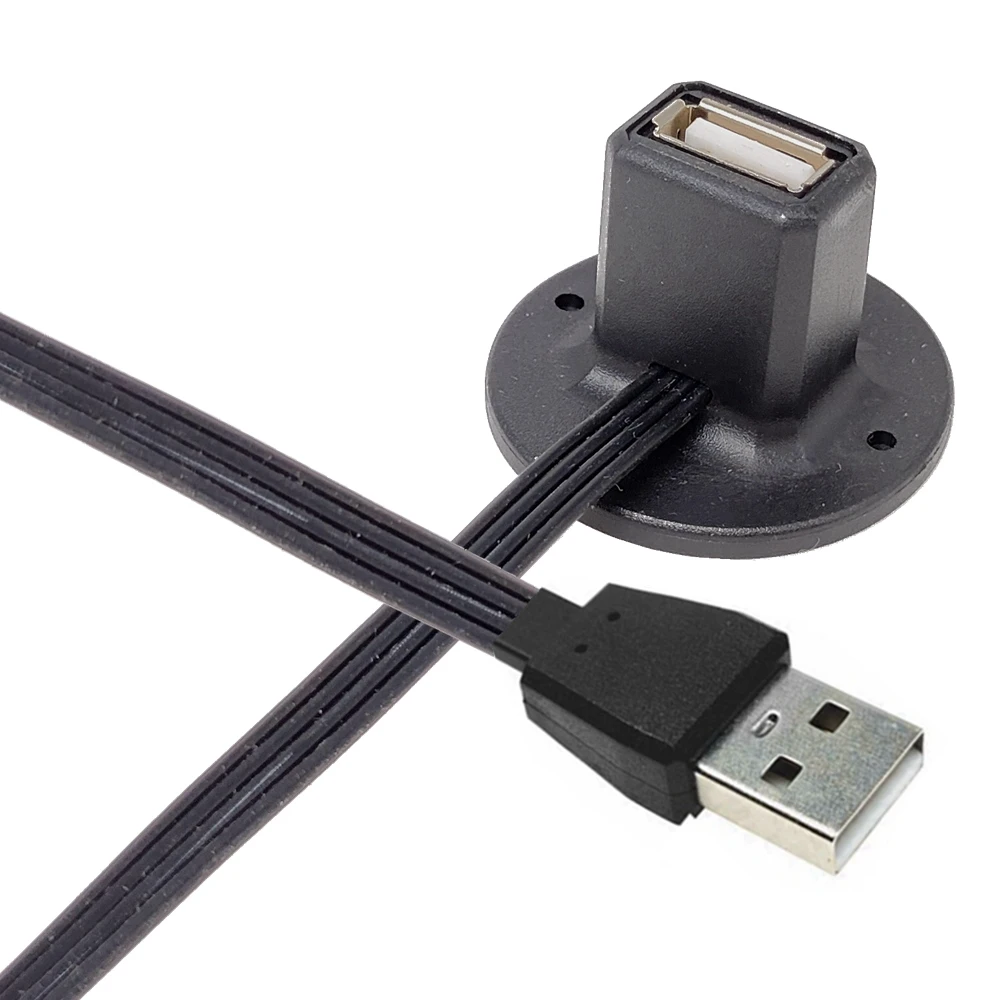 0.2M-1M Desktop USB 2.0 Type A Plug to Female Extension Data Charging Cable with Stand Base Shielded